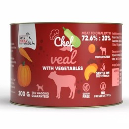 SYTA MICHA Chef Vitello con verdure Mono - cibo umido per cani - 200g