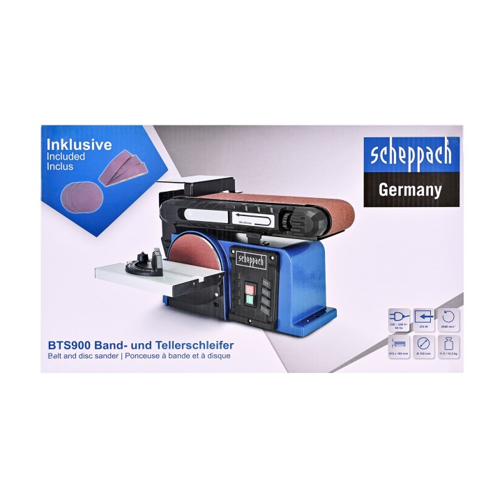 Scheppach BTS900 Levigatrice a nastro e disco