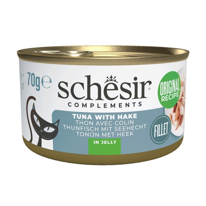 SCHESIR Complements Tonno con nasello in gelatina - cibo umido per gatti - 70g