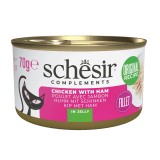 SCHESIR Pollo con prosciutto in gelatina - cibo umido per gatti - 70g