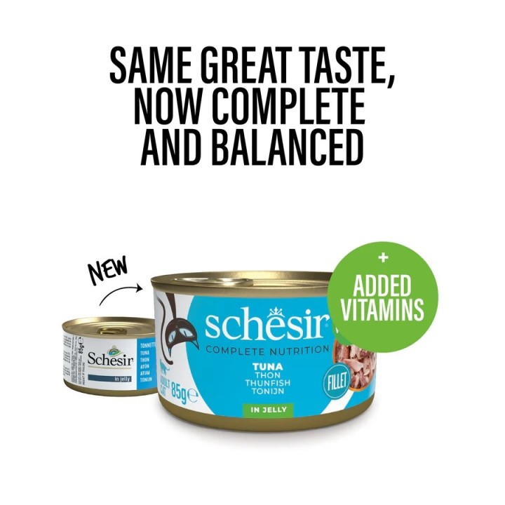 SCHESIR Tonno in gelatina - cibo umido per gatti - 6x50g