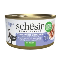 SCHESIR Tonno con cernia in gelatina - cibo umido per gatti - 70g