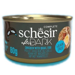 SCHESIR After Dark Petto di pollo con uovo di quaglia in brodo - cibo umido per gatti - 80g