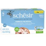 SCHESIR Tonno con branzino in gelatina - cibo umido per gatti - 6x50g