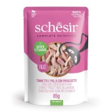 SCHESIR in gelatina Tonno e pollo con prosciutto - cibo umido per gatti - 85 g