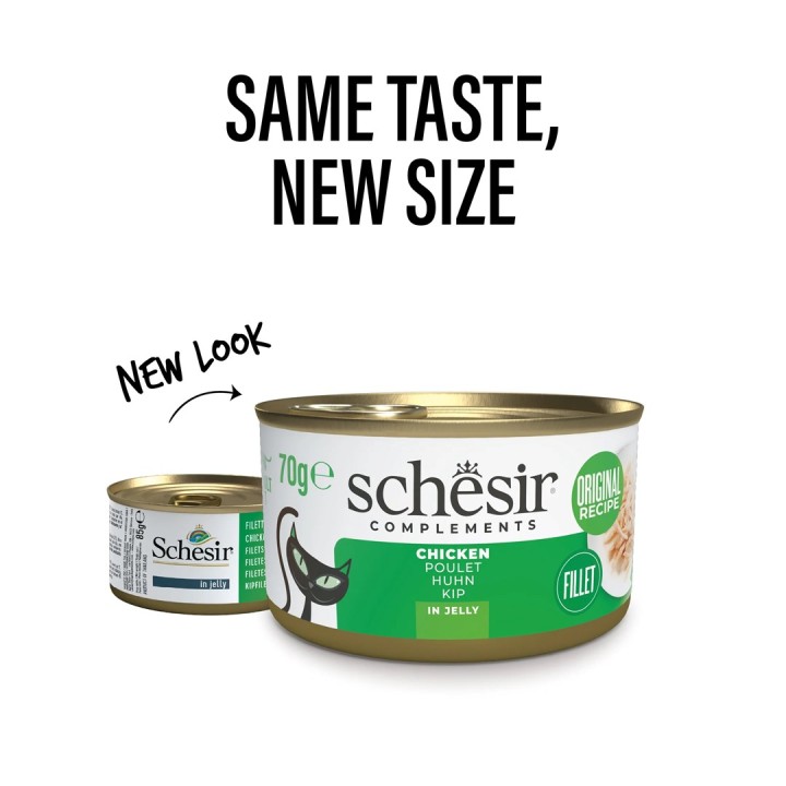 SCHESIR Pollo in gelatina - cibo umido per gatti - 70g