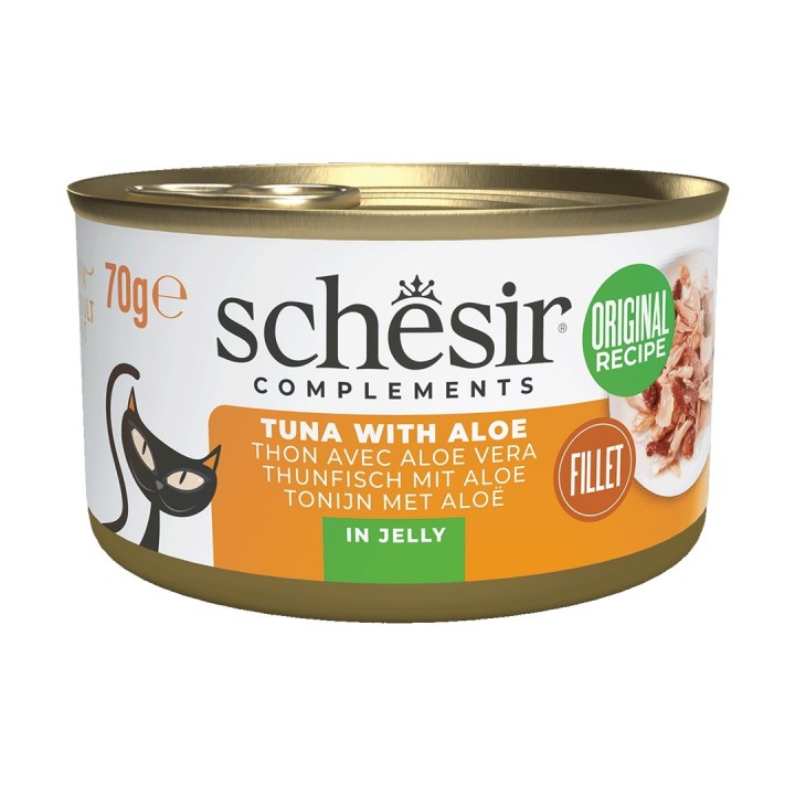 SCHESIR Complements Tonno con aloe in gelatina - cibo umido per gatti - 70g
