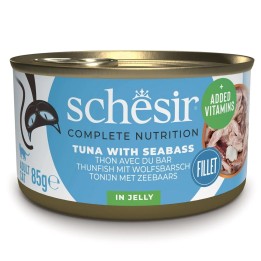 SCHESIR in gelatina Tonno con branzino - cibo umido per gatti - 85 g