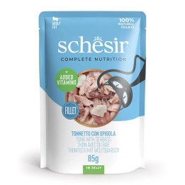SCHESIR in gelatina Tonno con branzino - cibo umido per gatti - 85 g