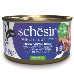 SCHESIR Tonno con manzo in gelatina - cibo umido per gatti - 85g