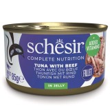SCHESIR Tonno con manzo in gelatina - cibo umido per gatti - 85g