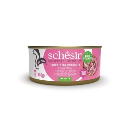 SCHESIR Tonno con prosciutto in brodo - cibo umido per gatti - 140g