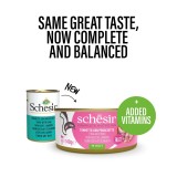 SCHESIR Tonno con prosciutto in brodo - cibo umido per gatti - 140g