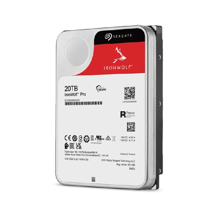 Seagate IronWolf Pro ST20000NT001 disco rigido interno 20 TB 7200 RPM 256 MB 3.5