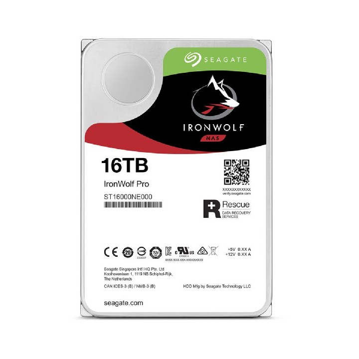 Seagate IronWolf Pro disco rigido interno 16 TB 256 MB 3.5 Serial ATA III (ST16000NT001)