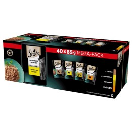 SHEBA Delicacy Frattaglie Sapori in gelatina - cibo umido per gatto - 40x85 g