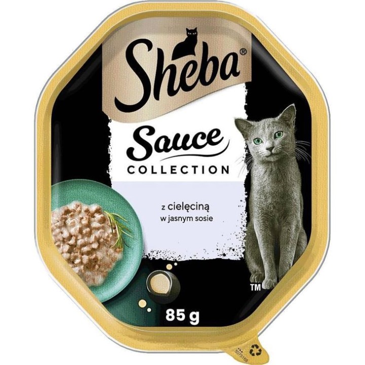 SHEBA Collezione salse Vitello in salsa leggera – cibo umido per gatti – 85g