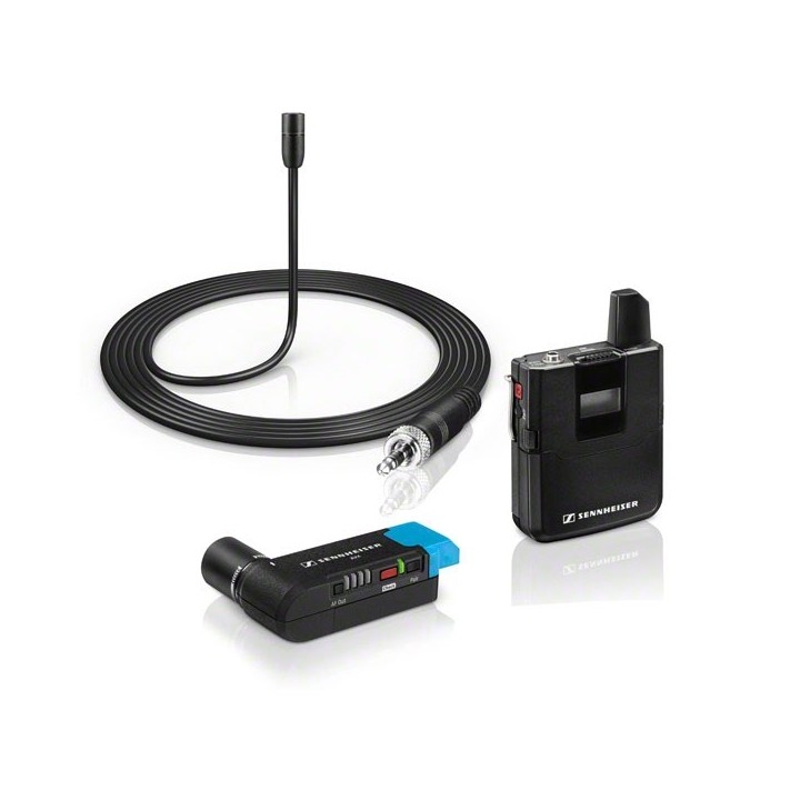 Sennheiser AVX-ME2 SET - Set microfono wireless digitale con microfono a risvolto e mini trasmettitore completamente automatico