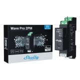 Shelly Qubino Wave Pro 2PM relè elettrico Nero