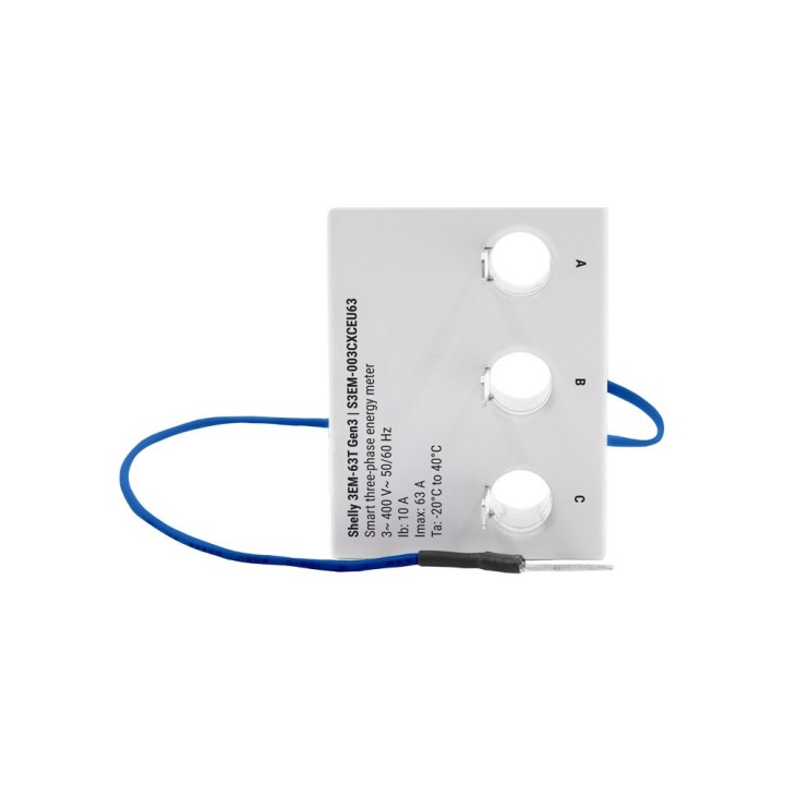 Shelly 3EM-63T Gen3 Contatore energia monocanale