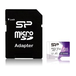 Silicon Power Superior Pro Colorful scheda memoria 128 GB MicroSDXC Classe 10 UHS-I + SD adattatore (SP128GBSTXDU3V20AB)