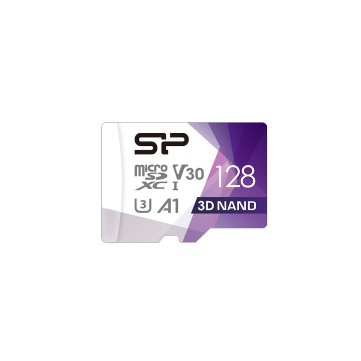 Silicon Power Superior Pro Colorful scheda memoria 128 GB MicroSDXC Classe 10 UHS-I + SD adattatore (SP128GBSTXDU3V20AB)