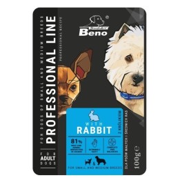 SUPER BENO Adult Small and medium Coniglio - Cibo umido per cani - 100 g