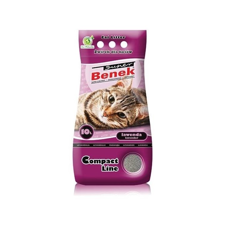 Certech Super Benek Compact Lavanda - Lettiera per gatti agglomerante 10 l