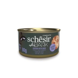 SCHESIR After Dark Filetto di pollo con anatra in brodo - cibo umido per gatti - 80g