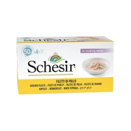 SCHESIR Filetti di pollo in brodo - cibo umido per gatti - 6x50g