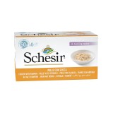 SCHESIR Filetti di pollo con zucca in brodo - cibo umido per gatti - 6x50g