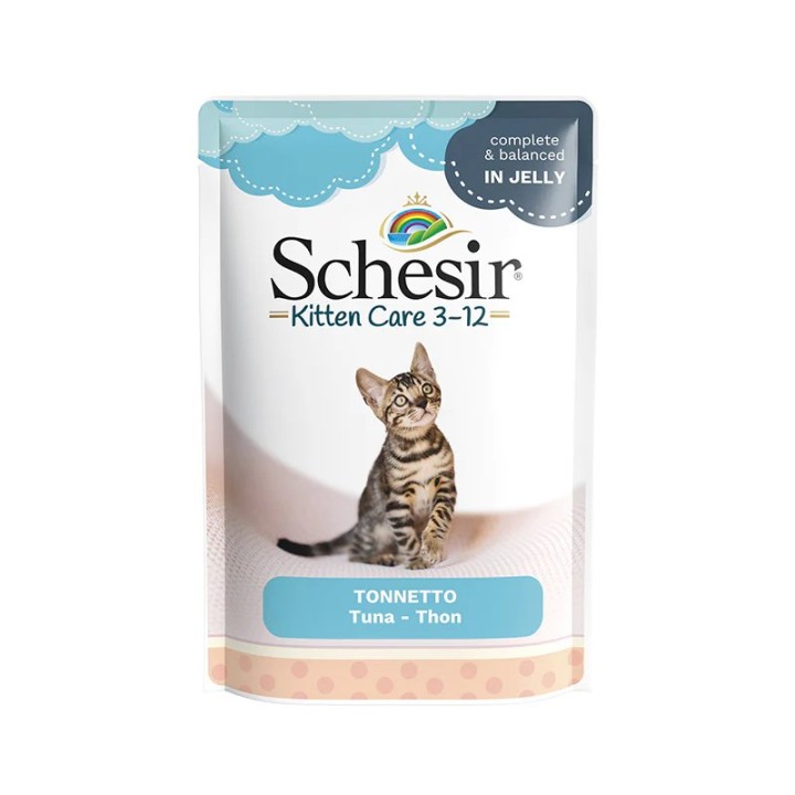 SCHESIR Tonno in gelatina - cibo umido per gattini - 85g