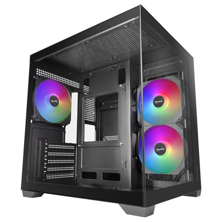 Mars Gaming MCVIEW3 case per PC Mini Tower nero