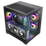 Mars Gaming MCVIEW3 case per PC Mini Tower nero
