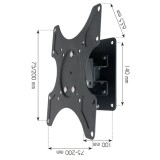 Techly 19-37 Supporto da parete per LED LCD TV inclinabile 1 girevole nero ICA-LCD 2900B
