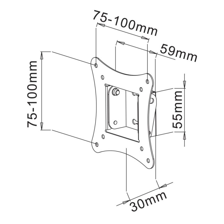 Techly ICA-LCD-900 76.2 cm (30 ) nero