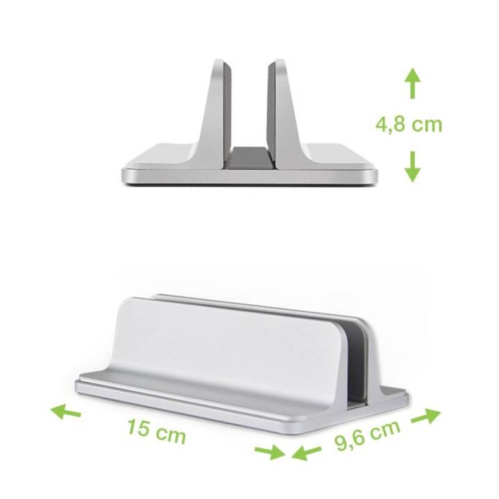 Techly Supporto notebook in alluminio verticale