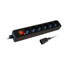 Techly Ciabatta 6 prese nero con spina VDE IUPS-PCP-6V