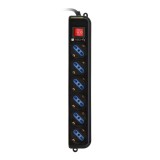 Techly Ciabatta 6 prese nero con spina VDE IUPS-PCP-6V
