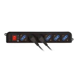 Techly Ciabatta 6 prese nero con spina VDE IUPS-PCP-6V