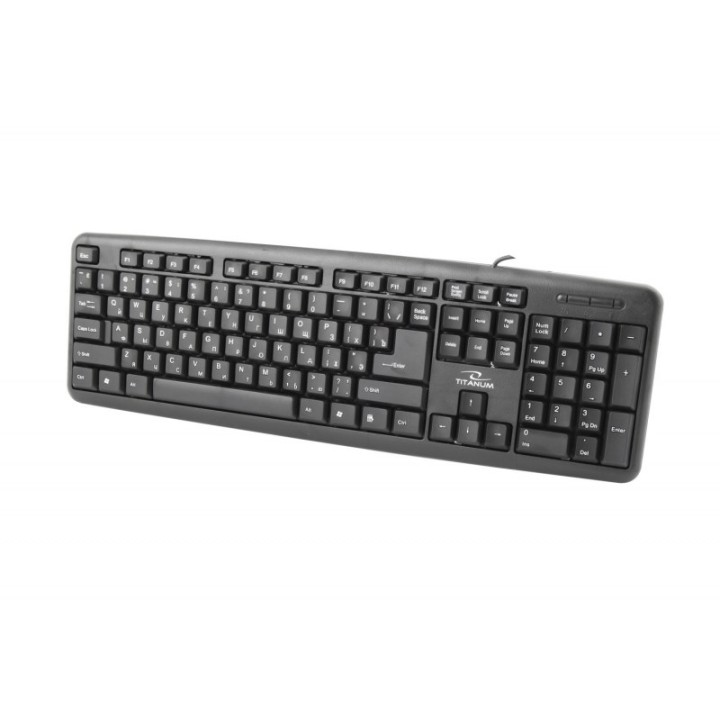 Esperanza TKR101 Tastiera Office USB QWERTY Inglese Russo Nero