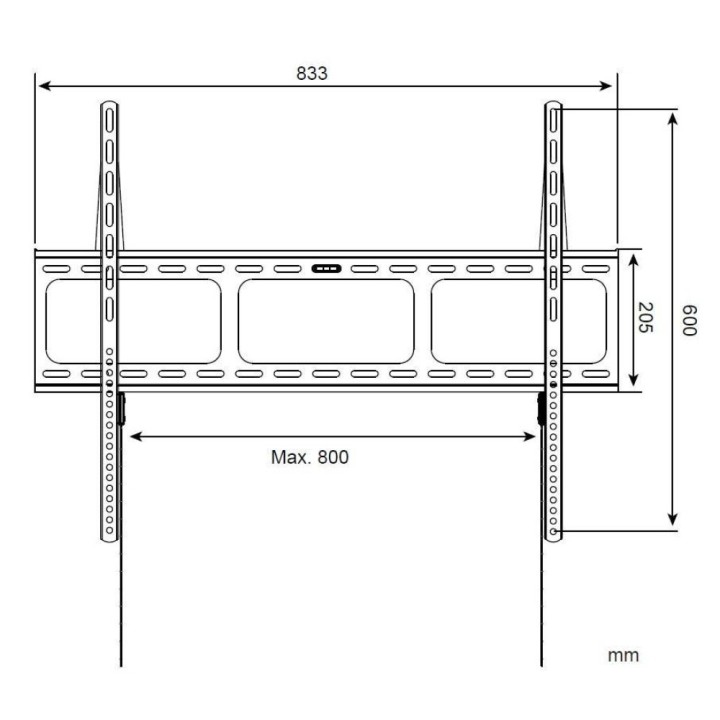 Techly Supporto a parete per LED LCD TV 42-80 Ultra Slim Fixed H600mm ICA-PLB 860