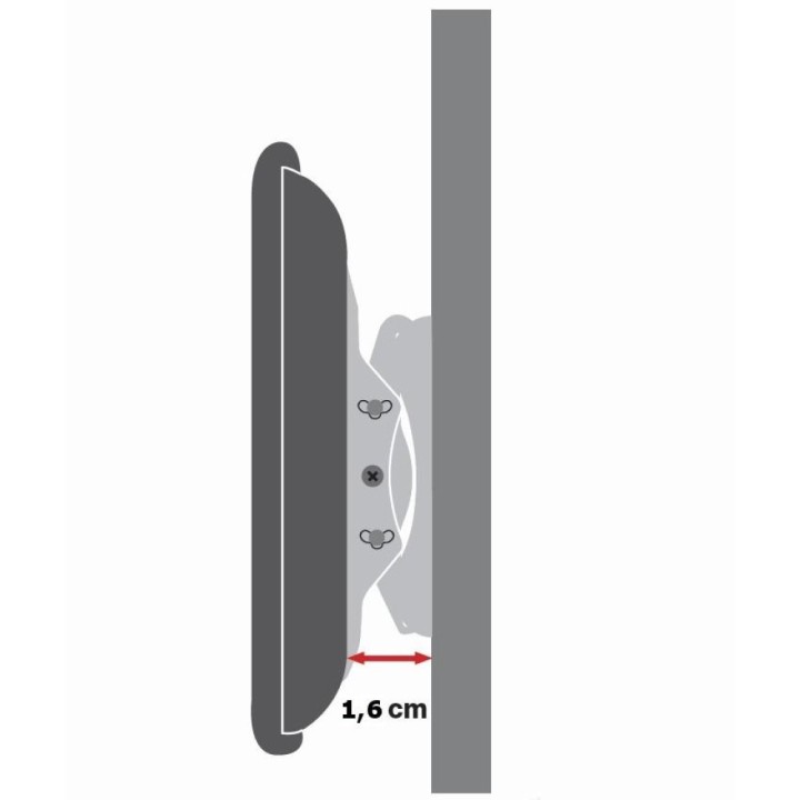 Techly Supporto a parete per LED LCD TV 42-80 Ultra Slim Fixed H600mm ICA-PLB 860