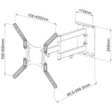 Techly 23-55 Staffa universale per LCD TV a parete nero ICA-PLB 136M