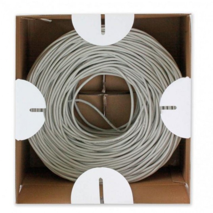 Techly ITP9-FLU-0305 Cavo di rete grigio 305 m Cat6 U/UTP (UTP)