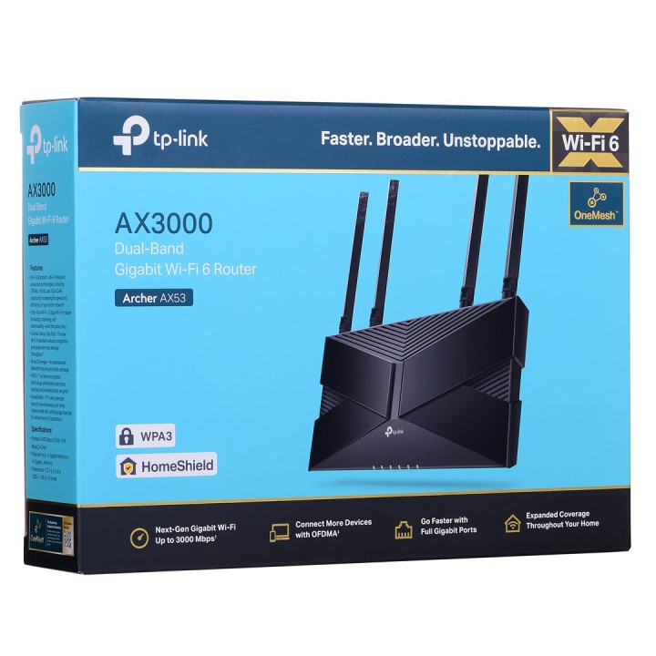TP-LINK Archer AX53 Router wireless Ethernet Gigabit Dual-band (2.4 GHz / 5 GHz) 4G nero