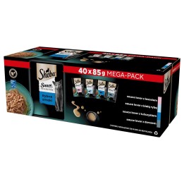 SHEBA Sauce Collection Collezione aromi di pesce - cibo umido per gatti - 40x85 g