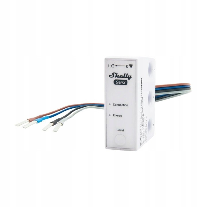 SHELLY WiFi 3EM-63W Gen3 1/3-Channel Misuratore potenza e energia bianco