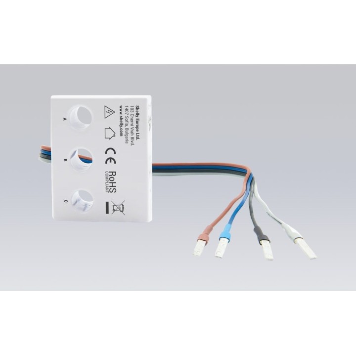 SHELLY WiFi 3EM-63W Gen3 1/3-Channel Misuratore potenza e energia bianco