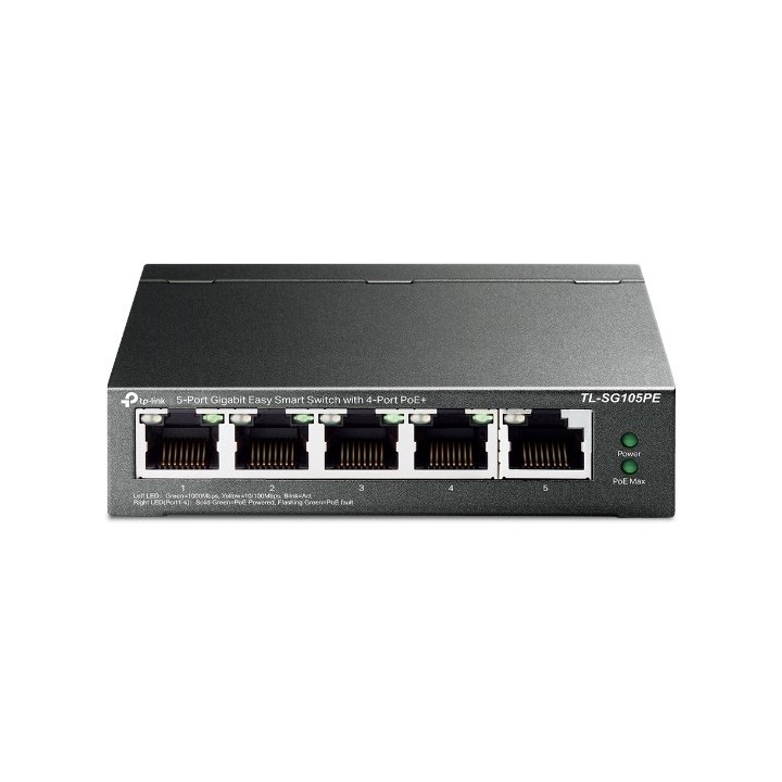 TP-Link Switch Smart Easy Gigabit 5 porte con PoE e 4 porte PoE+